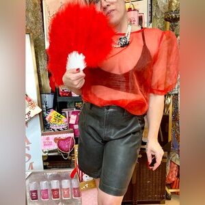 New! Black Vegan Leather Bondage Wrap Bra Top Biker Festival Punk Goth